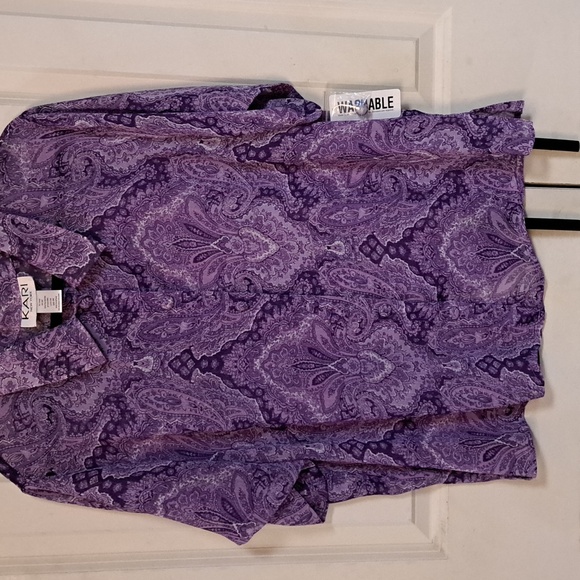 Kari of New York Purple Patterned Women's Dress - Picture 4 of 4